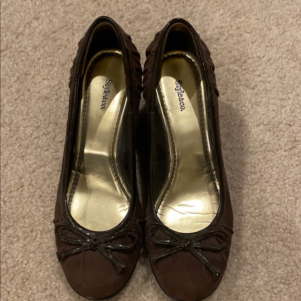 Style & Co Brown Ballet Flats